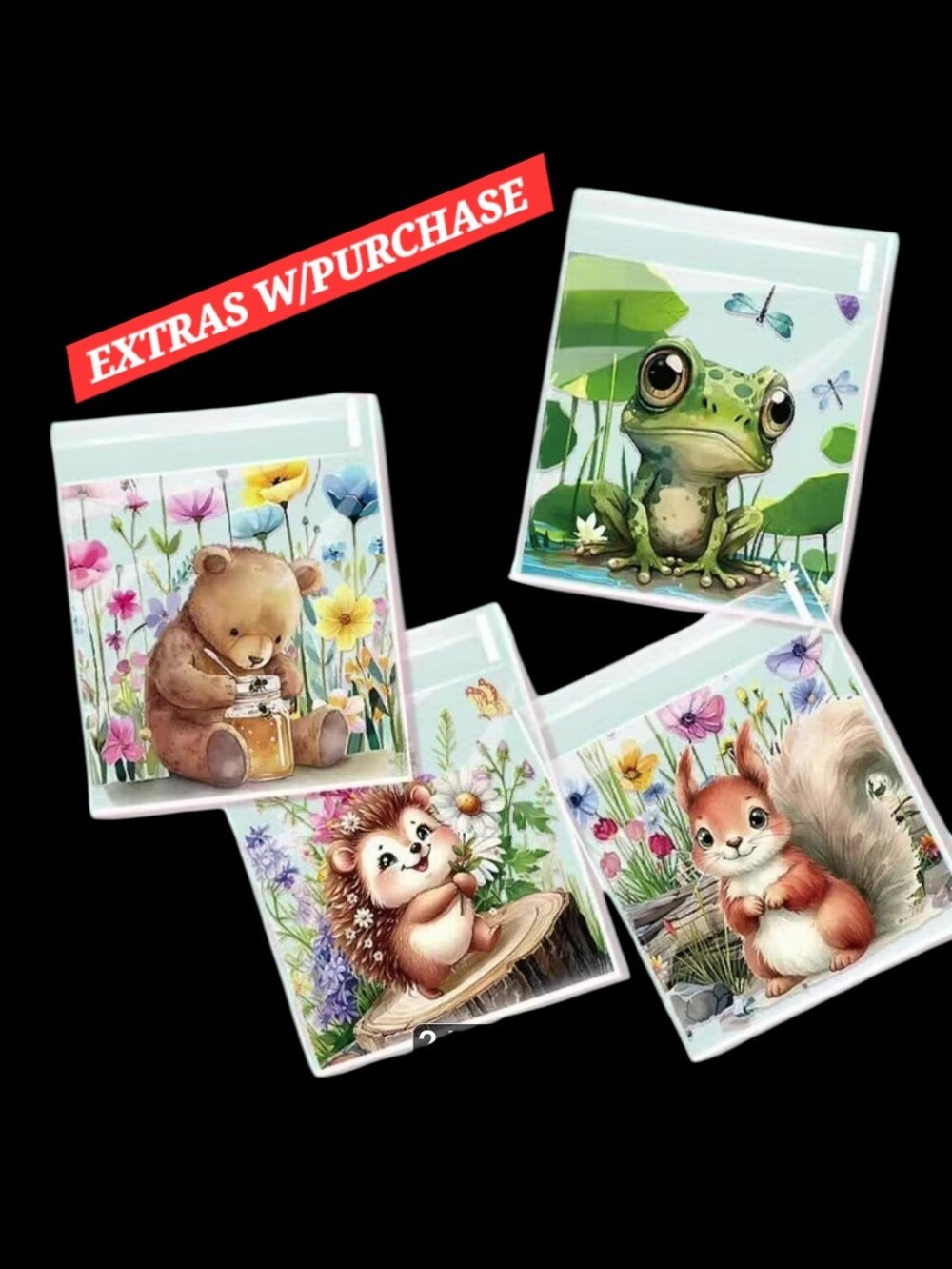 15ct. Self-Seal Recloseable Forrest  Animal Bags 3x5 ✨️PRICE FIRM✨️